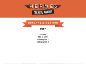 Hermes Award Honorable Mention Image